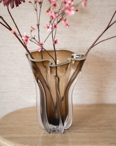 Vase Kazuno Glass Brown - Things I Like Things I Love