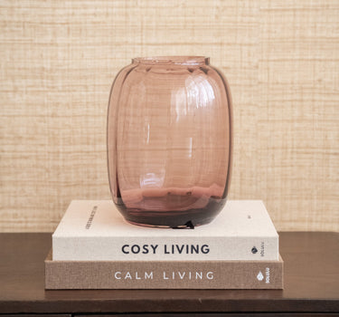 Vase Mouthblown Glass Burgundy - Things I Like Things I Love