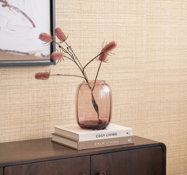 Vase Mouthblown Glass Burgundy - Things I Like Things I Love