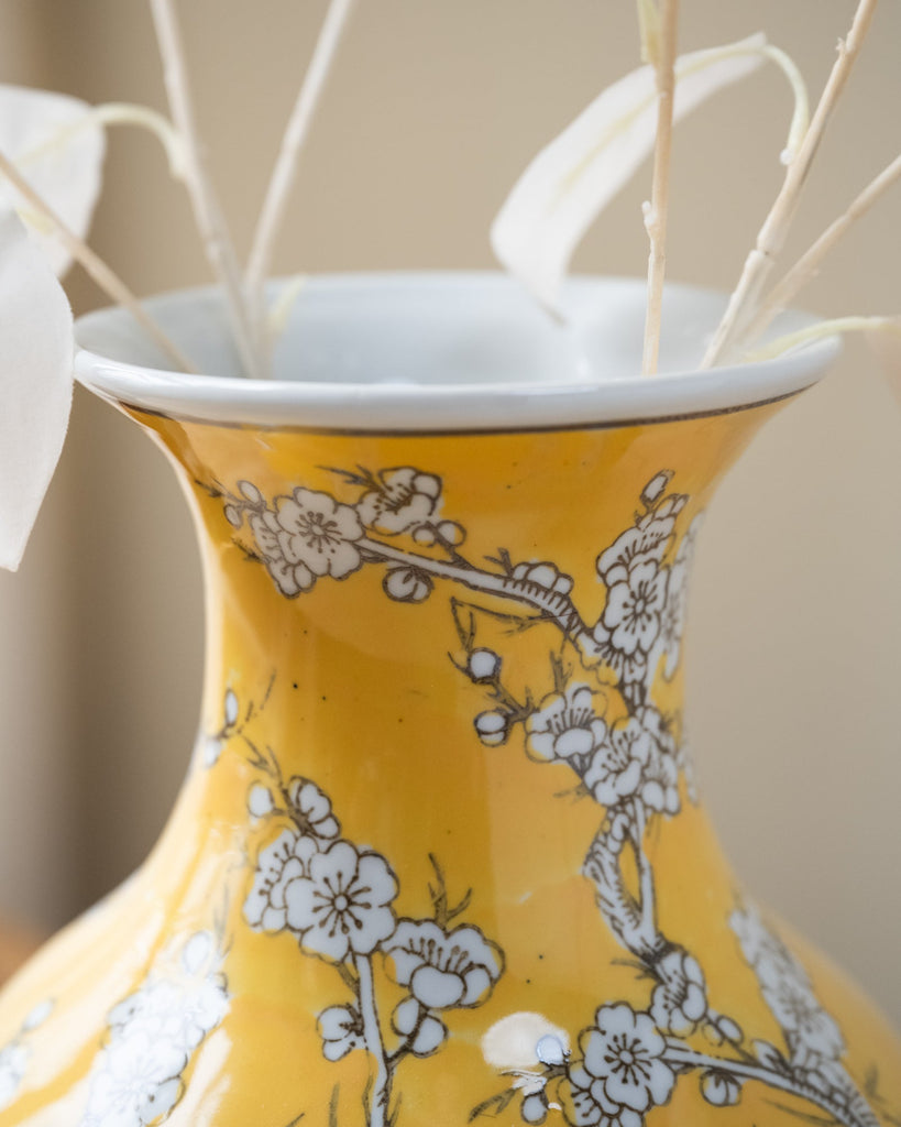 Vase Porcelain Yellow - Things I Like Things I Love