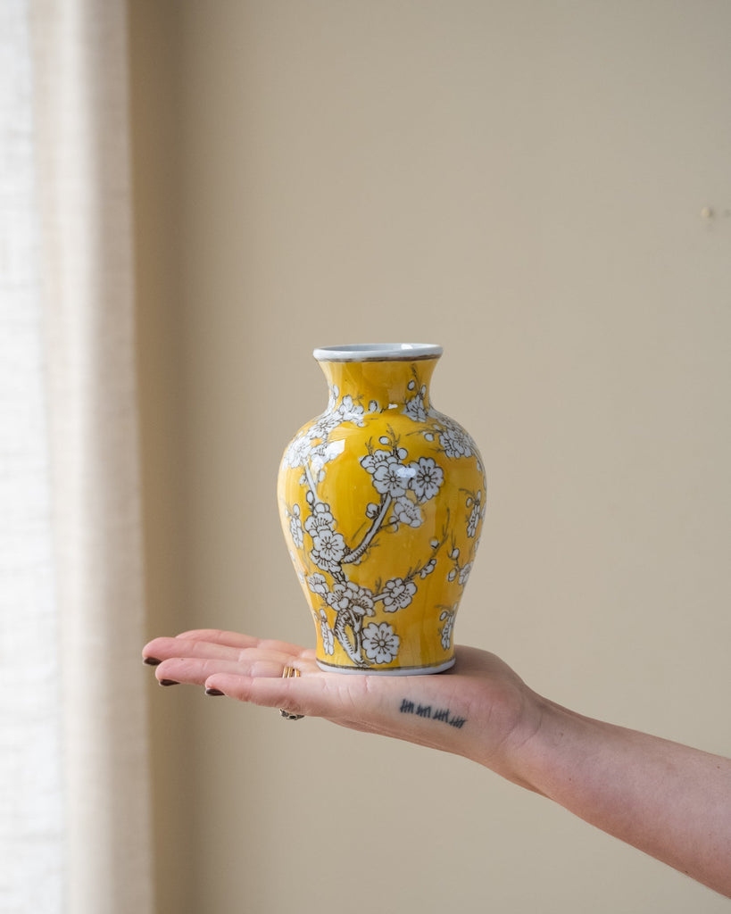 Vase Porcelain Yellow - Things I Like Things I Love