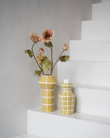 Vase Yellow Tile Stoneware