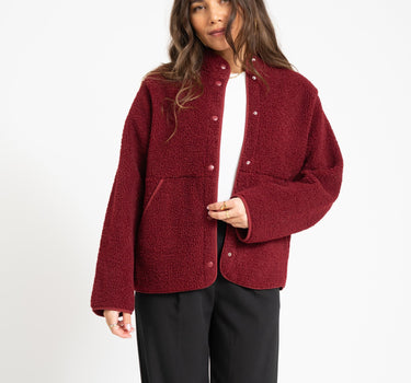 Vera Teddy Jacket Cabernet - Things I Like Things I Love