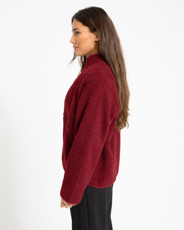 Vera Teddy Jacket Cabernet - Things I Like Things I Love