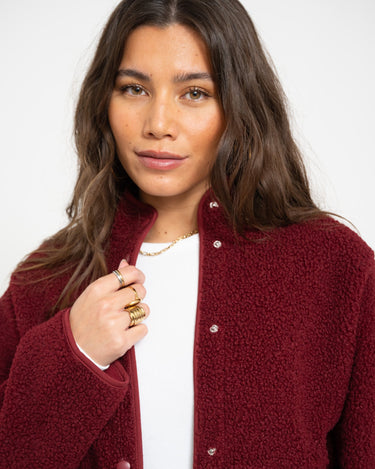 Vera Teddy Jacket Cabernet - Things I Like Things I Love