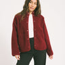Vera Teddy Jacket Cabernet - Things I Like Things I Love