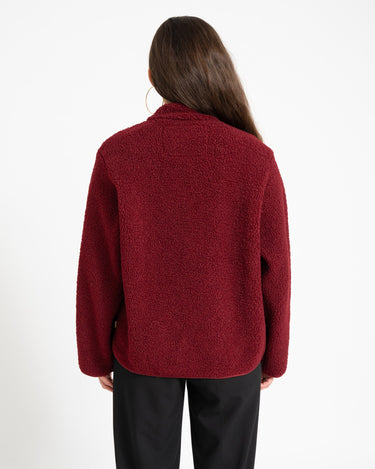 Vera Teddy Jacket Cabernet - Things I Like Things I Love