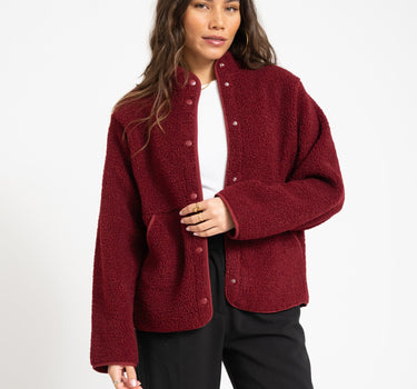 Vera Teddy Jacket Cabernet - Things I Like Things I Love