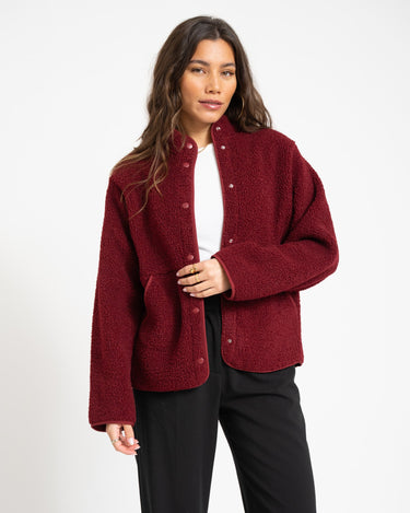 Vera Teddy Jacket Cabernet - Things I Like Things I Love