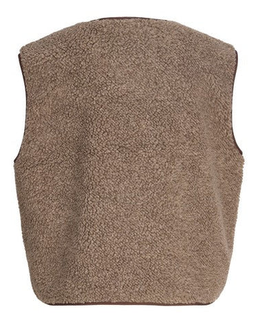 Vera Teddy Vest Bungee Cord Melange - Things I Like Things I Love