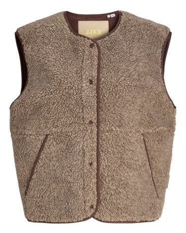 Vera Teddy Vest Bungee Cord Melange - Things I Like Things I Love
