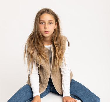 Vera Teddy Vest GIRLS Humus - Things I Like Things I Love