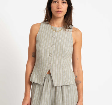 Vest Stripe Green - Things I Like Things I Love