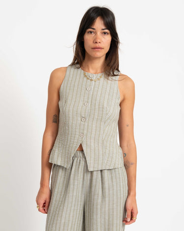 Vest Stripe Green - Things I Like Things I Love