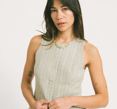 Vest Stripe Green - Things I Like Things I Love