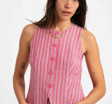 Vest Stripe Pink - Things I Like Things I Love