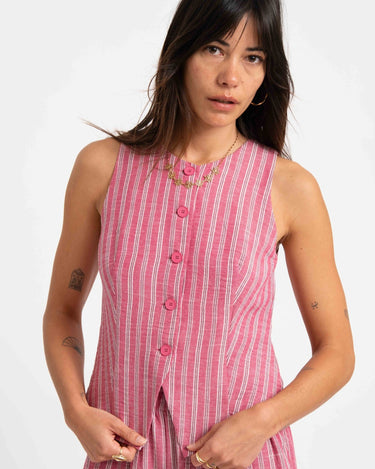Vest Stripe Pink - Things I Like Things I Love