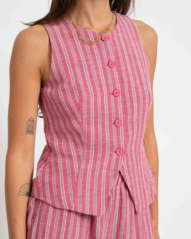 Vest Stripe Pink - Things I Like Things I Love