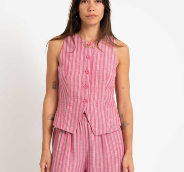 Vest Stripe Pink - Things I Like Things I Love