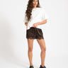 Vida Satin Lace Shorts Demitasse - Things I Like Things I Love