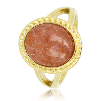 Vintage Ring Berry Quartz Gold - Things I Like Things I Love