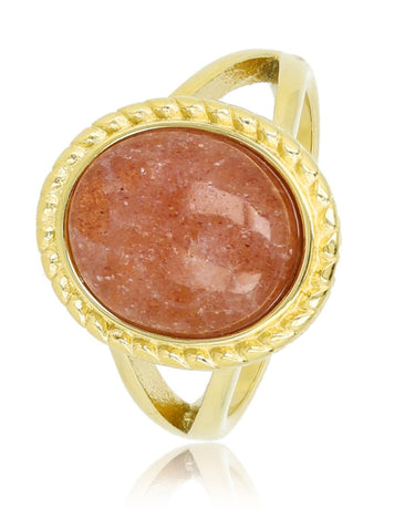 Vintage Ring Berry Quartz Gold - Things I Like Things I Love
