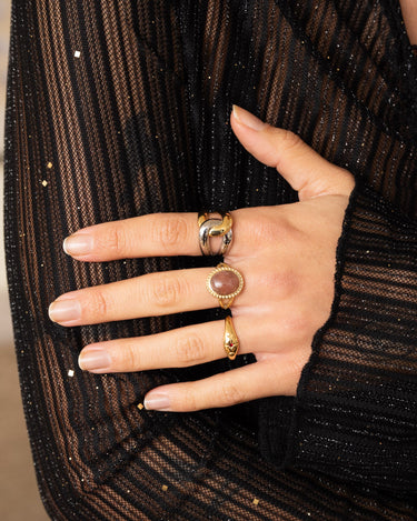 Vintage Ring Berry Quartz Gold - Things I Like Things I Love