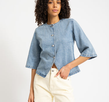 VIOLA DENIM SHIRT Blue Denim - Things I Like Things I Love