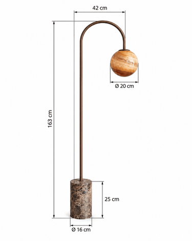 Vloerlamp Tivoli Marmer Bruin - Things I Like Things I Love