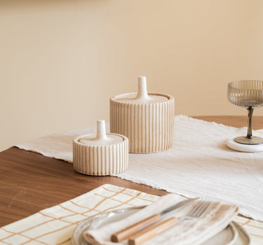 Voorraadpot Zilt Keramiek Beige - Things I Like Things I Love
