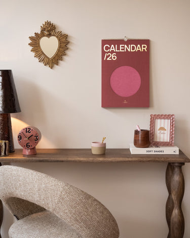 Wall Calendar / Planner Circle Red - Things I Like Things I Love