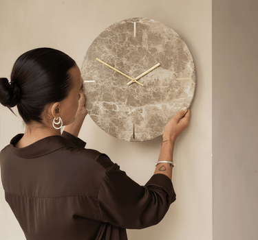 Wall Clock Moreno Marble Brown - Things I Like Things I Love