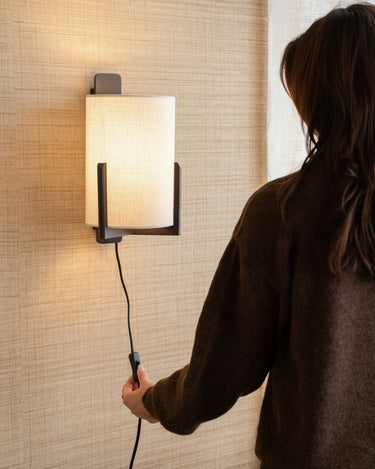 Wall Lamp Litto Linen Ivory - Things I Like Things I Love