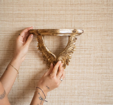 Wall Shelf Wings Gold - Things I Like Things I Love