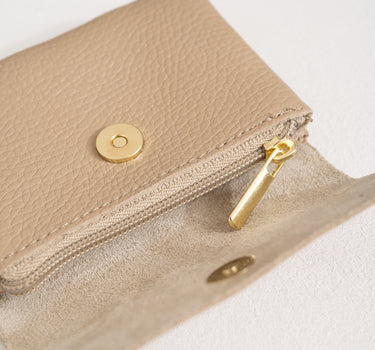 Wallet Lisa Small Real Leather Taupe - Things I Like Things I Love