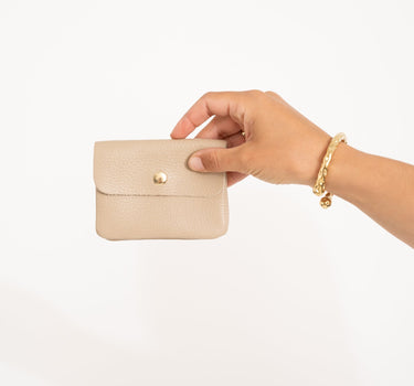 Wallet Lisa Small Real Leather Taupe - Things I Like Things I Love