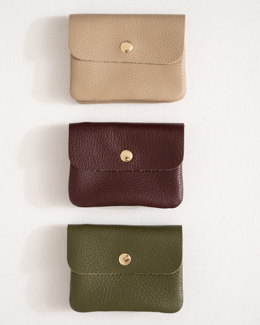 Wallet Lisa Small Real Leather Taupe - Things I Like Things I Love