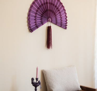 Wanddecoratie Waaier Bobby Bamboe Paars - Things I Like Things I Love