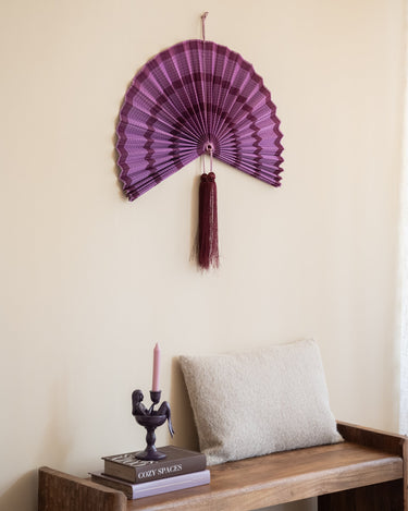 Wanddecoratie Waaier Bobby Bamboe Paars - Things I Like Things I Love