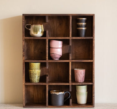 Wandkast Cups Hout Bruin - Things I Like Things I Love
