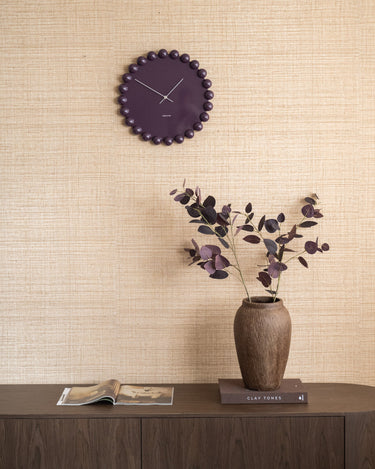 Wandklok Dotty Aubergine - Things I Like Things I Love