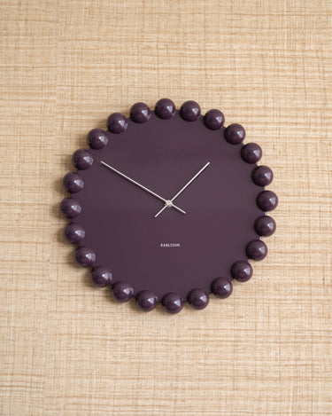 Wandklok Dotty Aubergine - Things I Like Things I Love