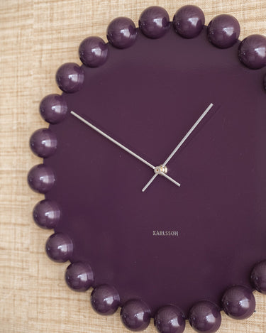 Wandklok Dotty Aubergine - Things I Like Things I Love