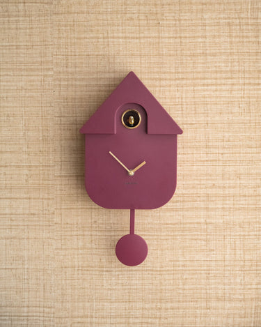 Wandklok Moderne Koekoek Mauve / Bruin - Things I Like Things I Love