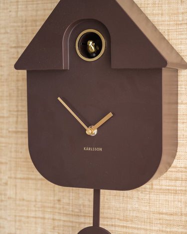 Wandklok Moderne Koekoek Mauve / Bruin - Things I Like Things I Love