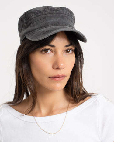 Washed Army Cap Billie Dark Grey - Things I Like Things I Love