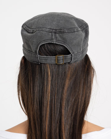 Washed Army Cap Billie Dark Grey - Things I Like Things I Love