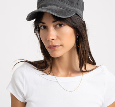 Washed Army Cap Billie Dark Grey - Things I Like Things I Love