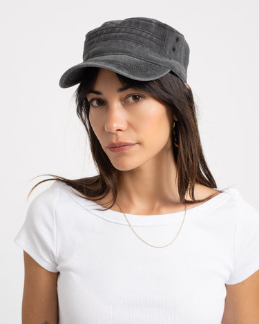 Washed Army Cap Billie Dark Grey - Things I Like Things I Love