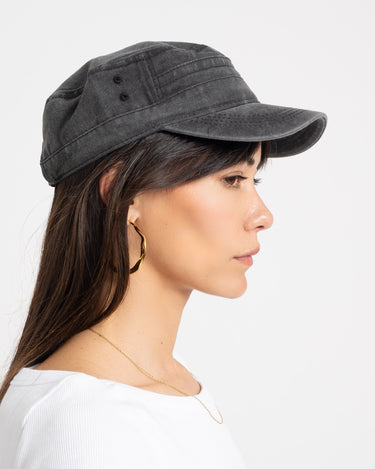 Washed Army Cap Billie Dark Grey - Things I Like Things I Love